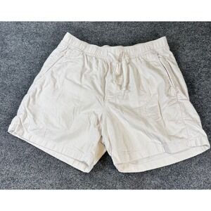 Hollister Mens Cream Elastic Waist Drawstring Casual Shorts Size Small Off-White